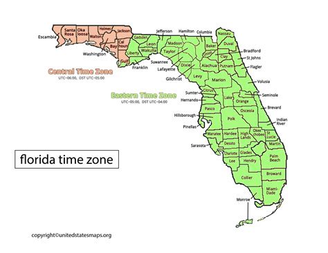 florida time zone map