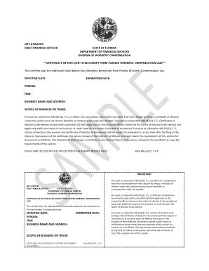 florida wc exemption