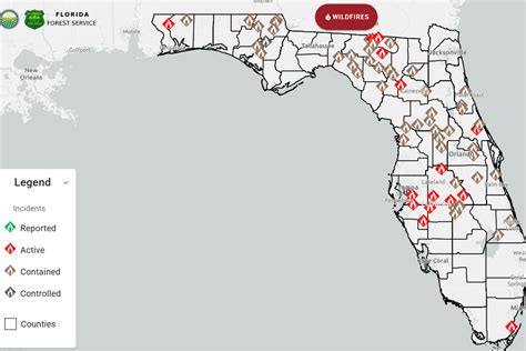 florida wildfire map