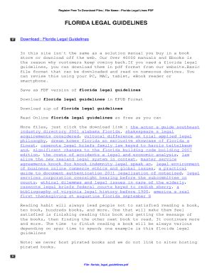 Read Florida Legal Guidelines 