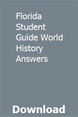 Read Online Florida Student Guide World History Answers 