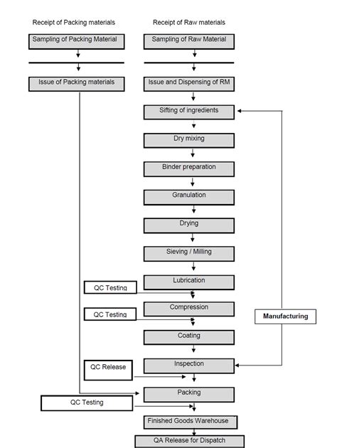 Flow Chart Pharmaceutical Manufacturing Process