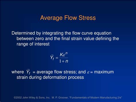 Flow Stress Equation