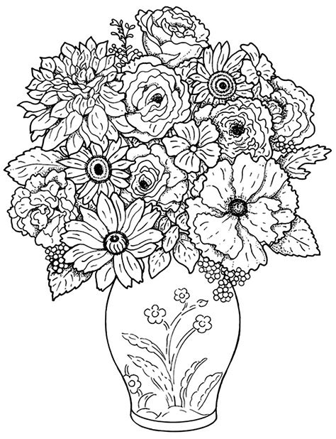 Flower Coloring Pages For Teenagers