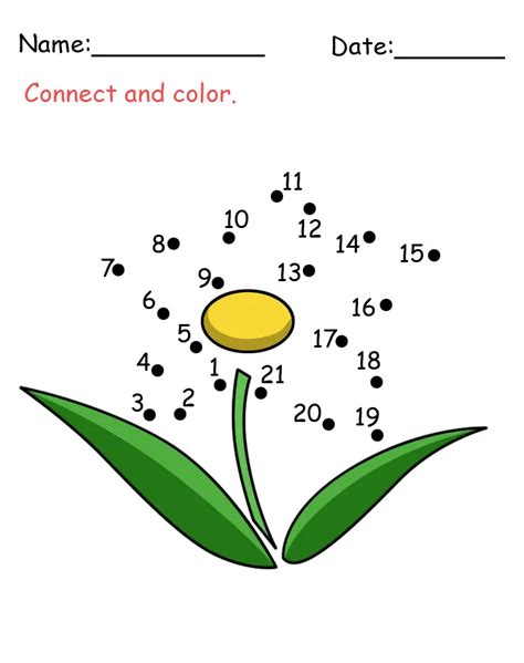 Flower Dot To Dot Free Printable Coloring Pages Do A Dot Flowers - Do A Dot Flowers
