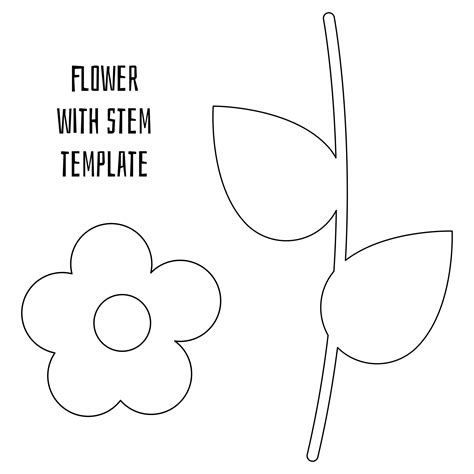 flower leaf stem template