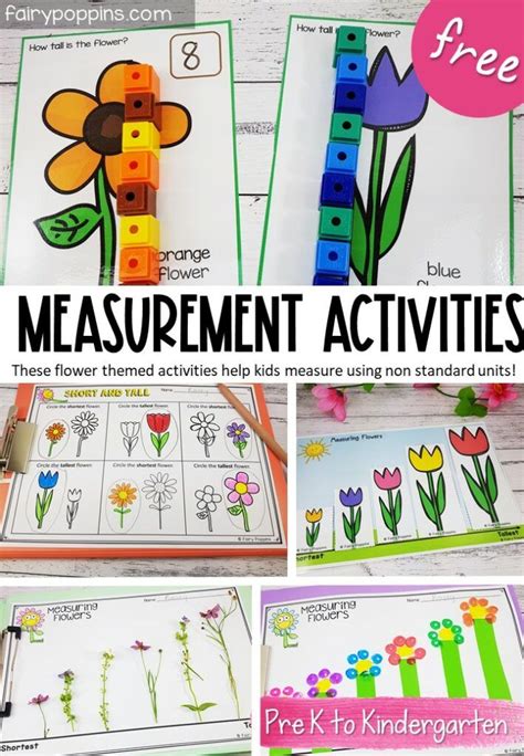 Flower Measurement Activities Preschool Tpt Flower Measurement Worksheet For Kindergarten - Flower Measurement Worksheet For Kindergarten
