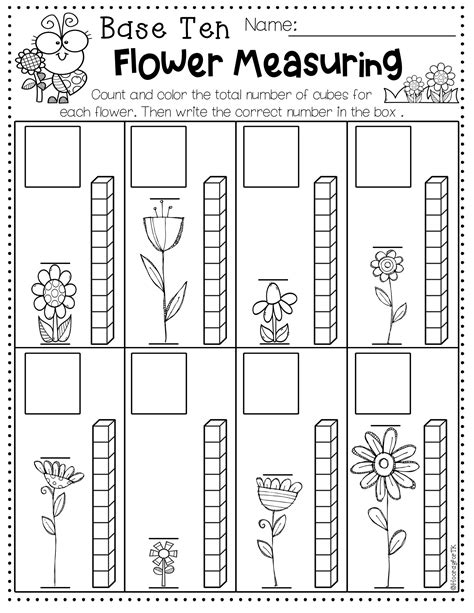 Flower Measurement Worksheet For Kindergarten   Flower Measurement Activities Fairy Poppins - Flower Measurement Worksheet For Kindergarten