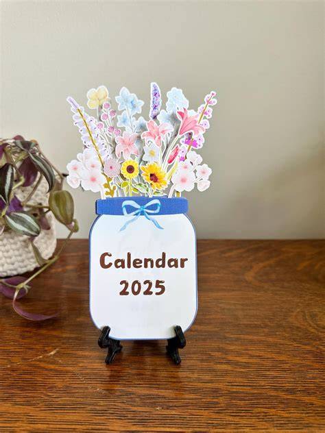 flower page a month easel 2016 calendar