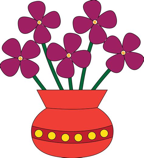 Flower Pots With Flowers Clip Art