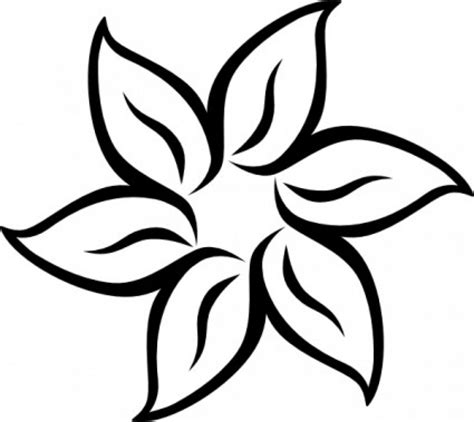 Flowers Clip Art Black And White