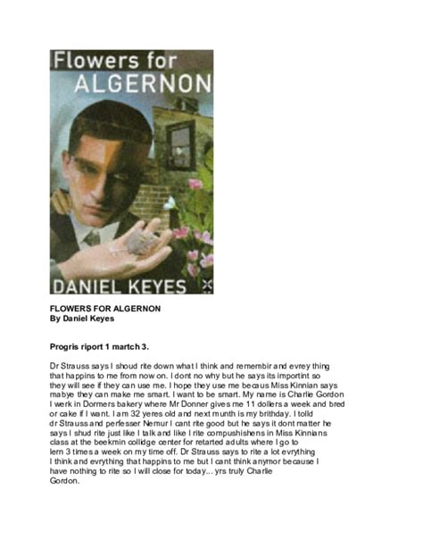 Flowers For Algernon Pdf