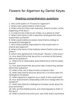 Download Flowers For Algernon Chapter Questions 