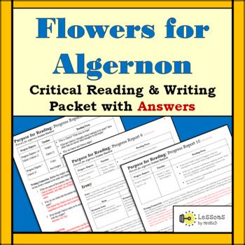 Read Flowers For Algernon Packet Answers Abc Teach 