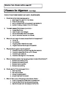 Full Download Flowers For Algernon Selection Test Answers 