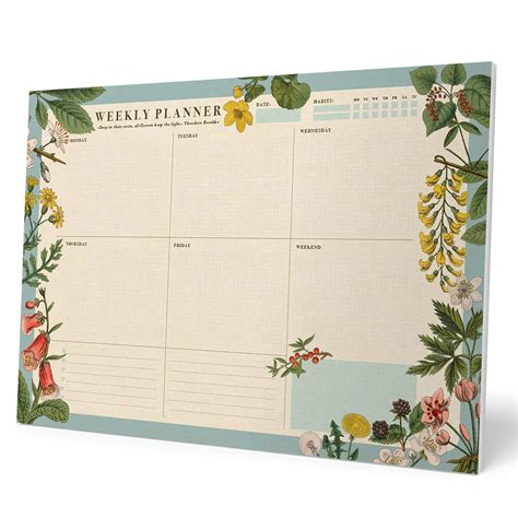 Full Download Flowers Weekly Memo Mouse Desk Pad 