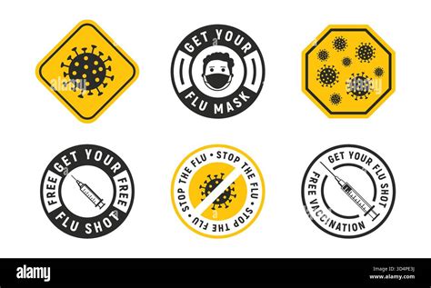 flu shot stickers for badges