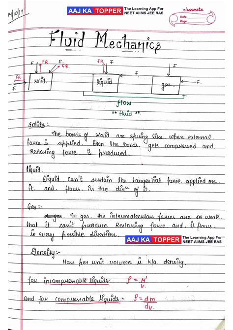 fluid mechanics lecture notes