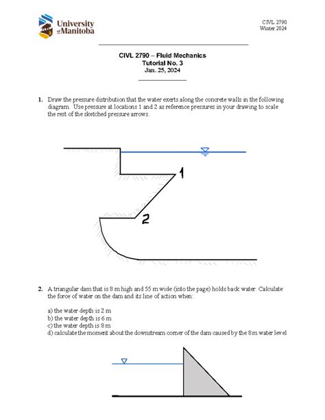 Fluid Mechanics Tutorial No 3 Boundary Layer Theory