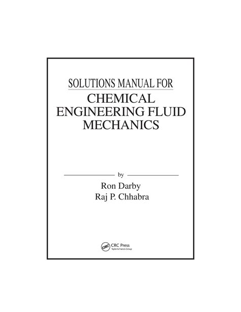 Full Download Fluid Mechanics For Chemical Engineers Third Edition Solution 