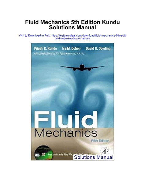 Read Online Fluid Mechanics Kundu 5Th Edition Solution 