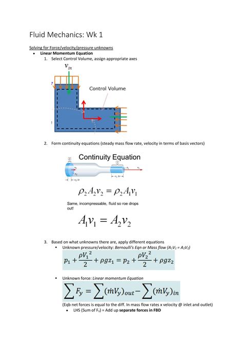 Read Fluid Mechanics Study Guide 