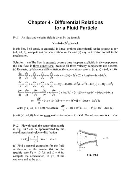 Full Download Fluid Mechanics White 7Th Solution Chapter4 