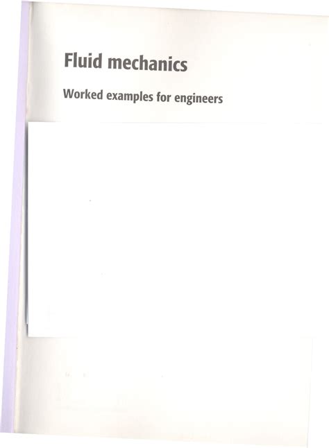 Download Fluid Mechanics Worked Examples For Engineers 