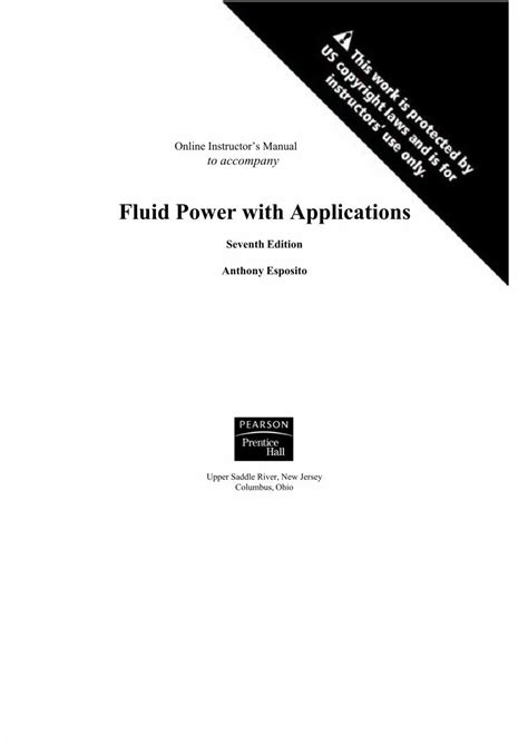 Read Online Fluid Power With Applications Solution Manual Pdf 