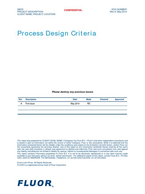 Fluor Design Manuals