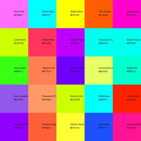 fluorescent colors