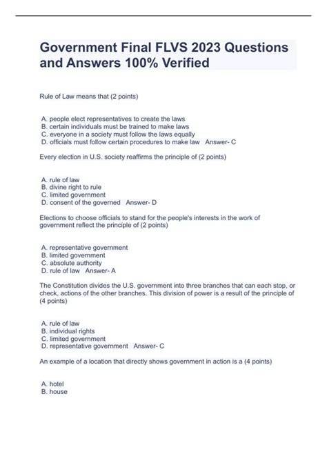 flvs civics answer keys