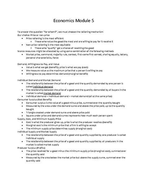 flvs economics module 5 exam answers