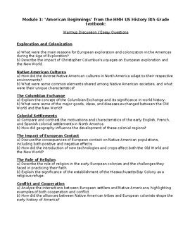 Flvs Us History Module 1 Study Guide