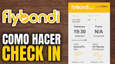 Flybondi Check In Gratis