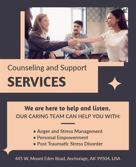 flyer for group counseling template