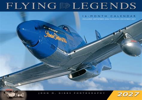 flying legends 2020 16 month calendar september 2