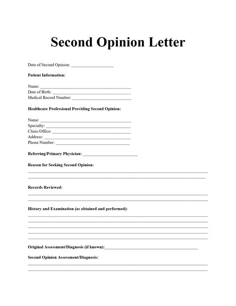 Fmla Second Opinion Letter
