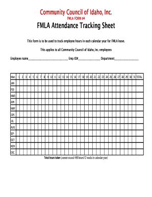 Fmla Tracking Sheet