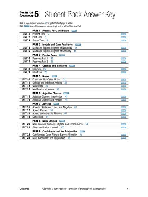 Focus On Writing 5 Answer Key Pearson
