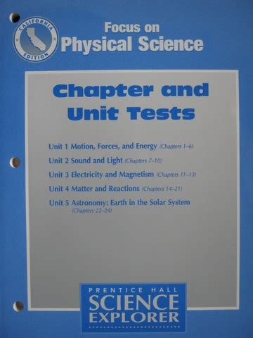 Focus Physical Science Chapter Test Prentice Hall