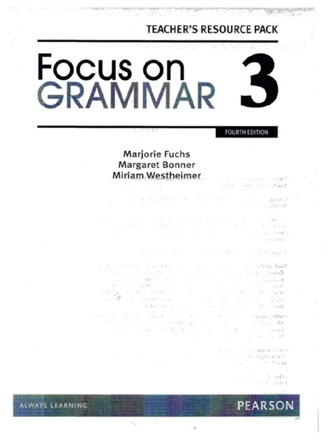 Read Online Focus On Grammar 3 4Th Edition Answer Key Pdf 