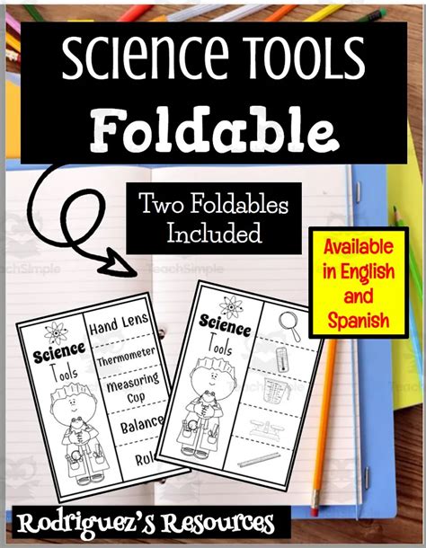 Foldable Science Tools Spanish And English By Teach Science Tools Foldable - Science Tools Foldable