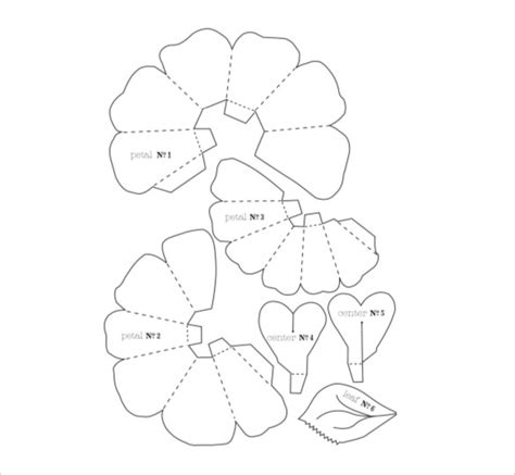 Folding Flower Template
