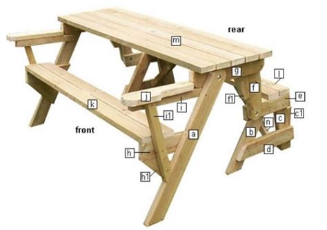 Folding Picnic Table Bench Plans