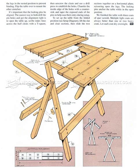 Folding Table Plans