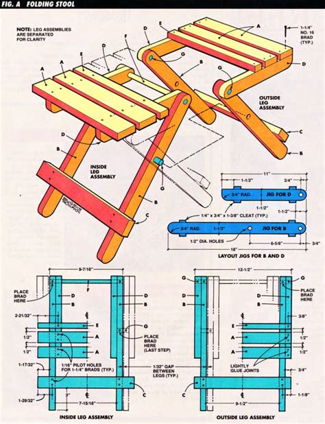 folding wooden stool plans