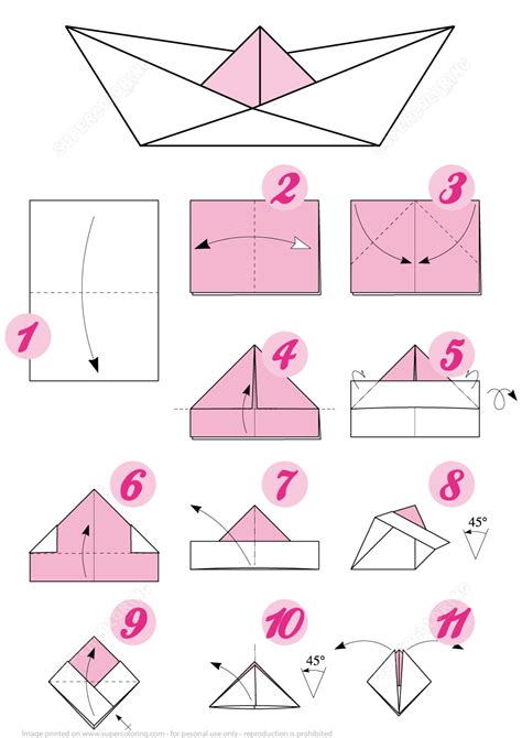 Full Download Folding Paper Boats Template 