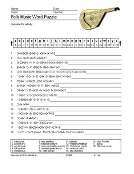 Folk Music Worksheets 8211 Theworksheets Com 8211 Music Worksheets For 4th Grade - Music Worksheets For 4th Grade