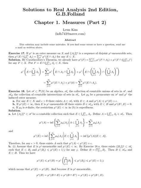 Folland Real Analysis Solutions Chapter 6